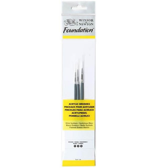 Winsor &amp; Newton Foundation Acrylverf Penselen Set 4