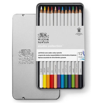 Winsor &amp; Newton Studio Collection 12 Aquarelpotloden Set