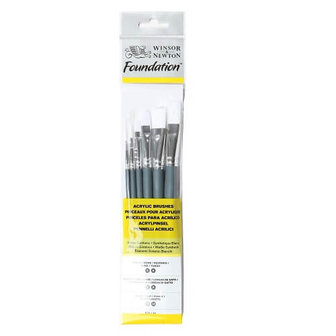 Winsor &amp; Newton Foundation Acrylverf Penselen Set 1