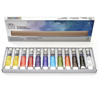 Winsor &amp; Newton Cotman 12 Tubes Collection Open