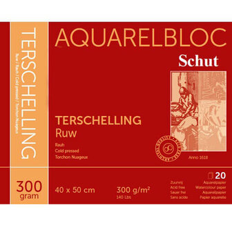 Schut Terschelling Ruw Aquarelblok 300gram 40x50