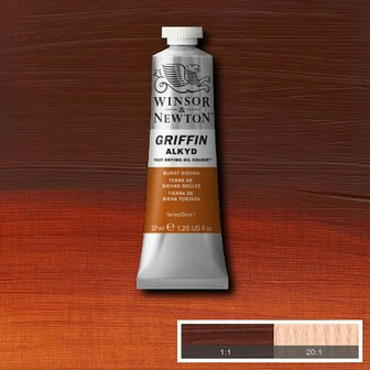 Winsor &amp; Newton Griffin Alkyd Olieverf 37ML Burnt Sienna 074