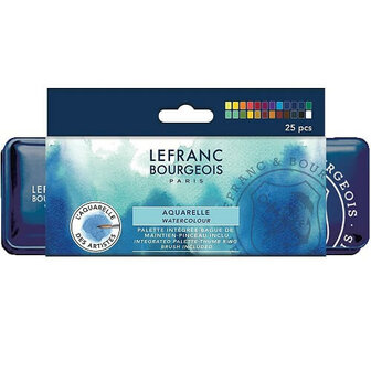 Lefranc &amp; Bourgeois Metal Pocket Box Aquarelset 24 napjes