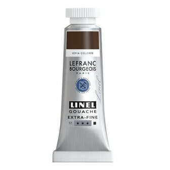 Lefranc &amp; Bourgeois Linel Gouache Extra Fine Warm Sepia 221 14ml