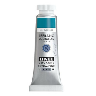 Lefranc &amp; Bourgeois Linel Gouache Extra Fine Turquoise Blue 196 14ml