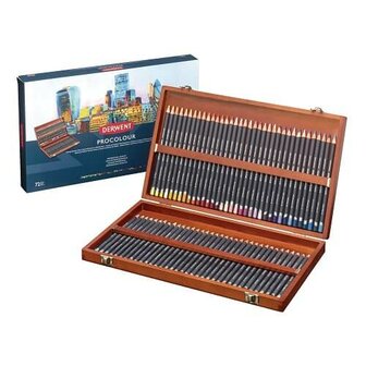 Derwent Procolour Woodbox Potloden 72 delige set