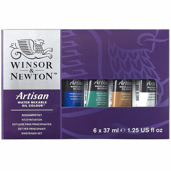 Winsor &amp; Newton Artisan Water Mixable Oil Colour Set 6x37ml