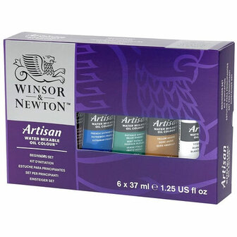 Winsor &amp; Newton Artisan Water Mixable Oil Colour Set 6x37ml 2