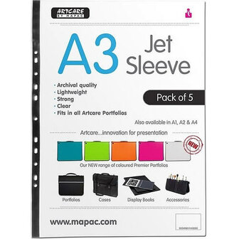 Artcare - Jet Sleeves A3 Pack of 5