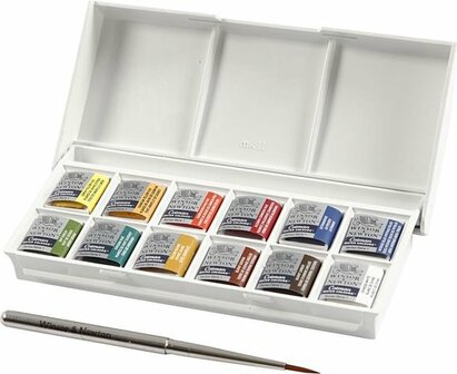 Winsor &amp; Newton Cotman Sketchers Pocket Box Aquarelset 12 napjes 2