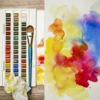 Winsor &amp; Newton Cotman Studio Aquarelset 45 halve napjes