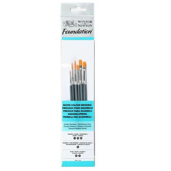 Winsor &amp; Newton Foundation Aquarel Penselen Set 6