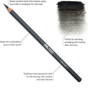 Winsor &amp; Newton Studio Collection 6 Charcoal Pencil Set 3