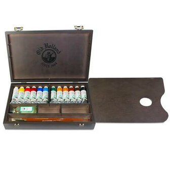 Old Holland Dark Woodbox Oil Paint 20 delige set