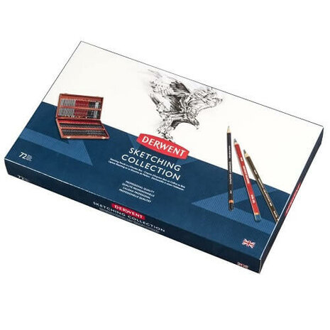 Derwent Sketching Woodbox Potloden 72 delige set 3